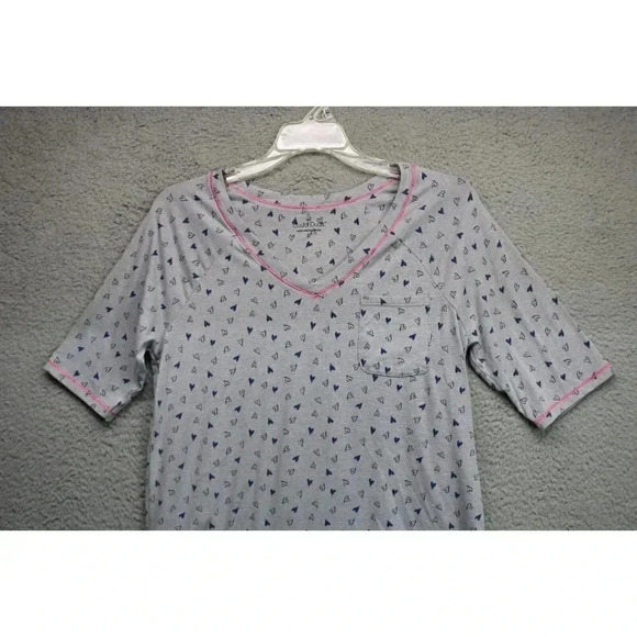 Cuddl Duds Women's Pajama Set-Size Small-Hearts-Cropped-Drawstring - Picture 3 of 10